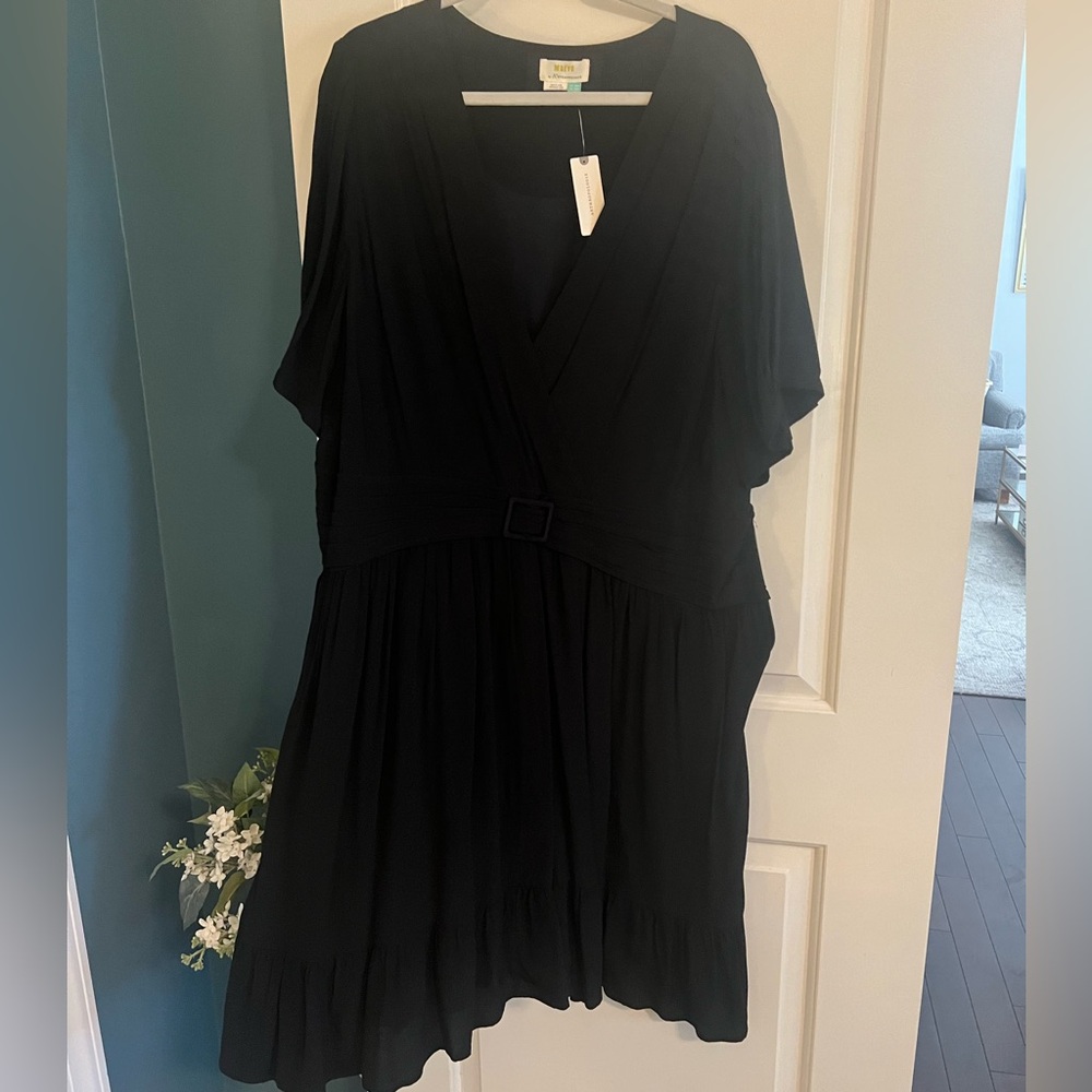 Black belted dress